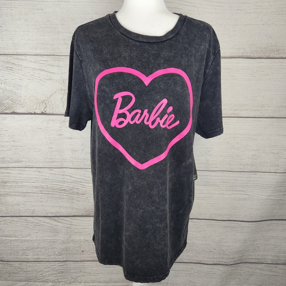 Barbie Heart Logo Stonewash Tshirt